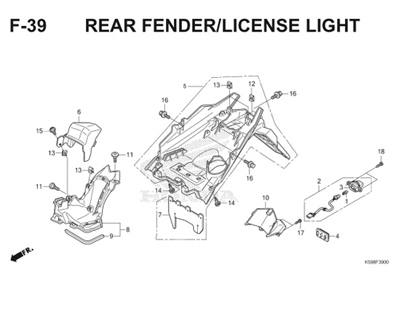 F39 Rear Fender License Light Thumb