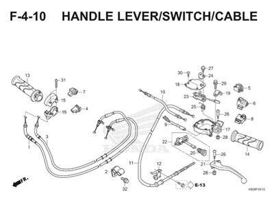 F4 10 Handle Lever Switch Cable Thumb