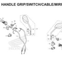 F4 Handle Grip Switch Cable Mirror Thumb