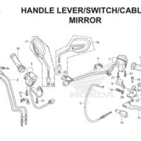 F4 Handle Lever Switch Cable Mirror Thumb