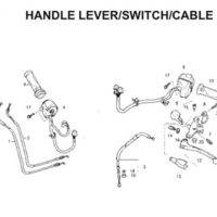 F4 Handle Lever Switch Cable Thumb