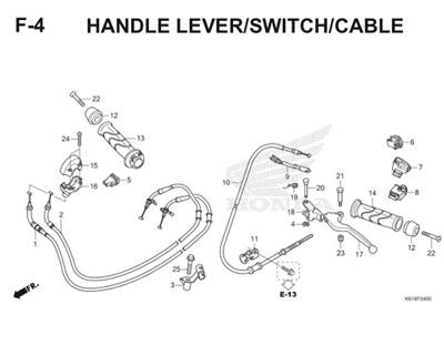 F4 Handle Lever Switch Cable Thumb