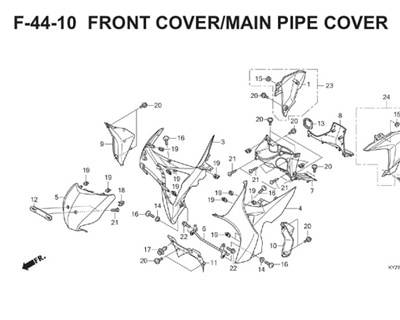 F44 10 Front Cover Main Pipe Cover Thumb