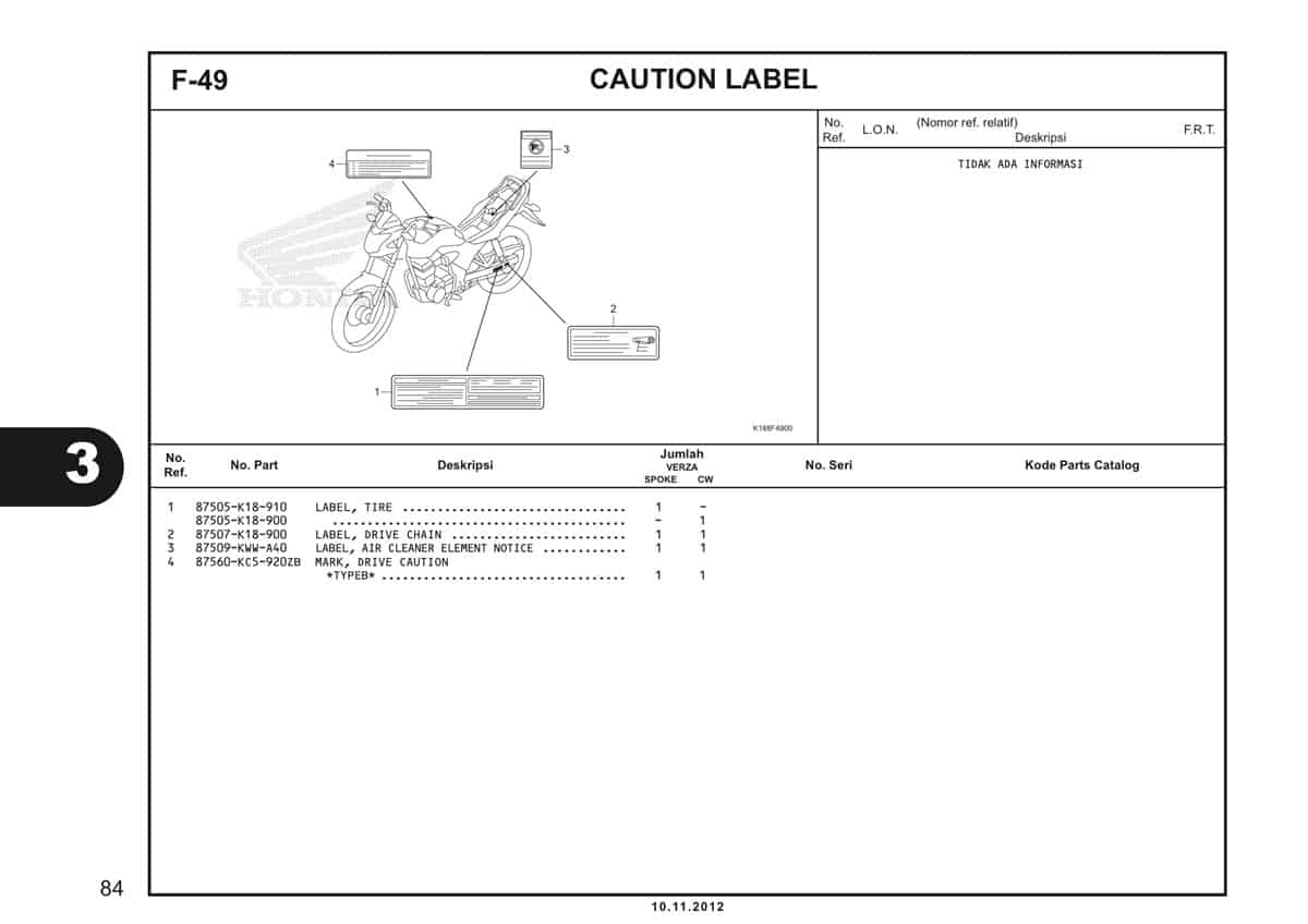  F49 Caution Label