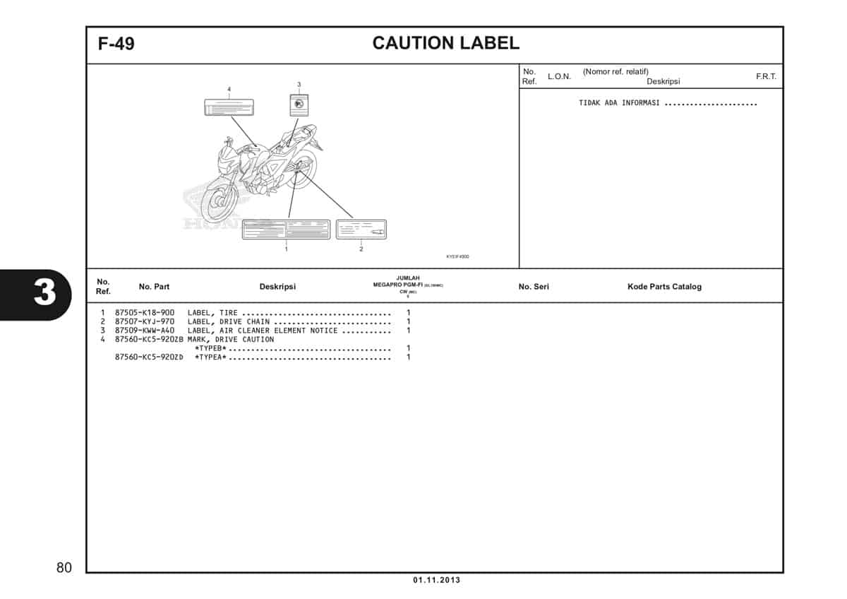  F49 Caution Label