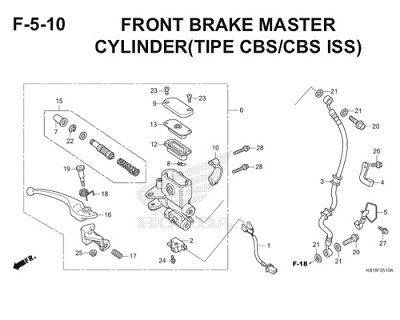 F5 10 Front Brake Master Cylinder Thumb