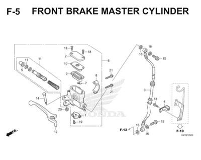 F5 Front Brake Master Cylinder Katalog Blade K47 Thumb