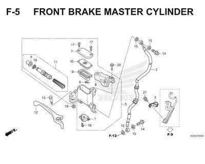 F5 Front Brake Master Cylinder Thumb