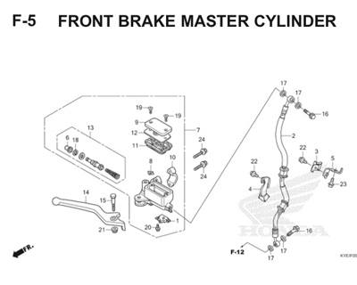 F5 Front Brake Master Cylinder Thumb