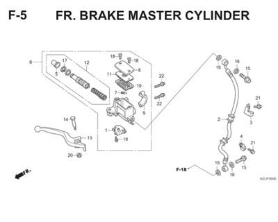 F5 Front Brake Master Cylinder Thumb