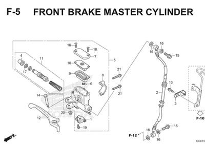 F5 Front Brake Master Cylinder Thumb