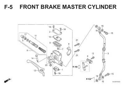 F5 Front Brake Master Cylinder Thumb