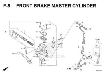 F5 Front Brake Master Cylinder Thumb