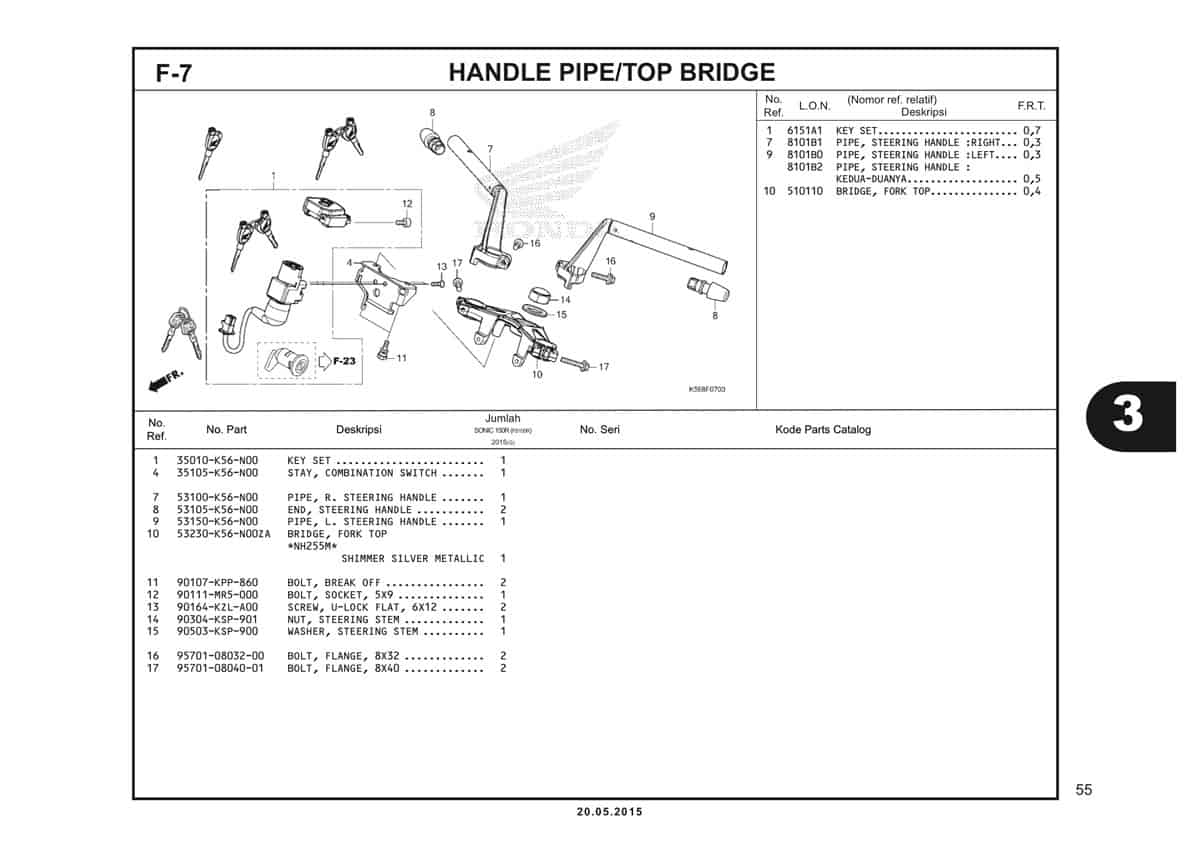  F7 Handle Pipe Top Bridge