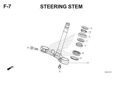 F7 Steering Stem Thumb