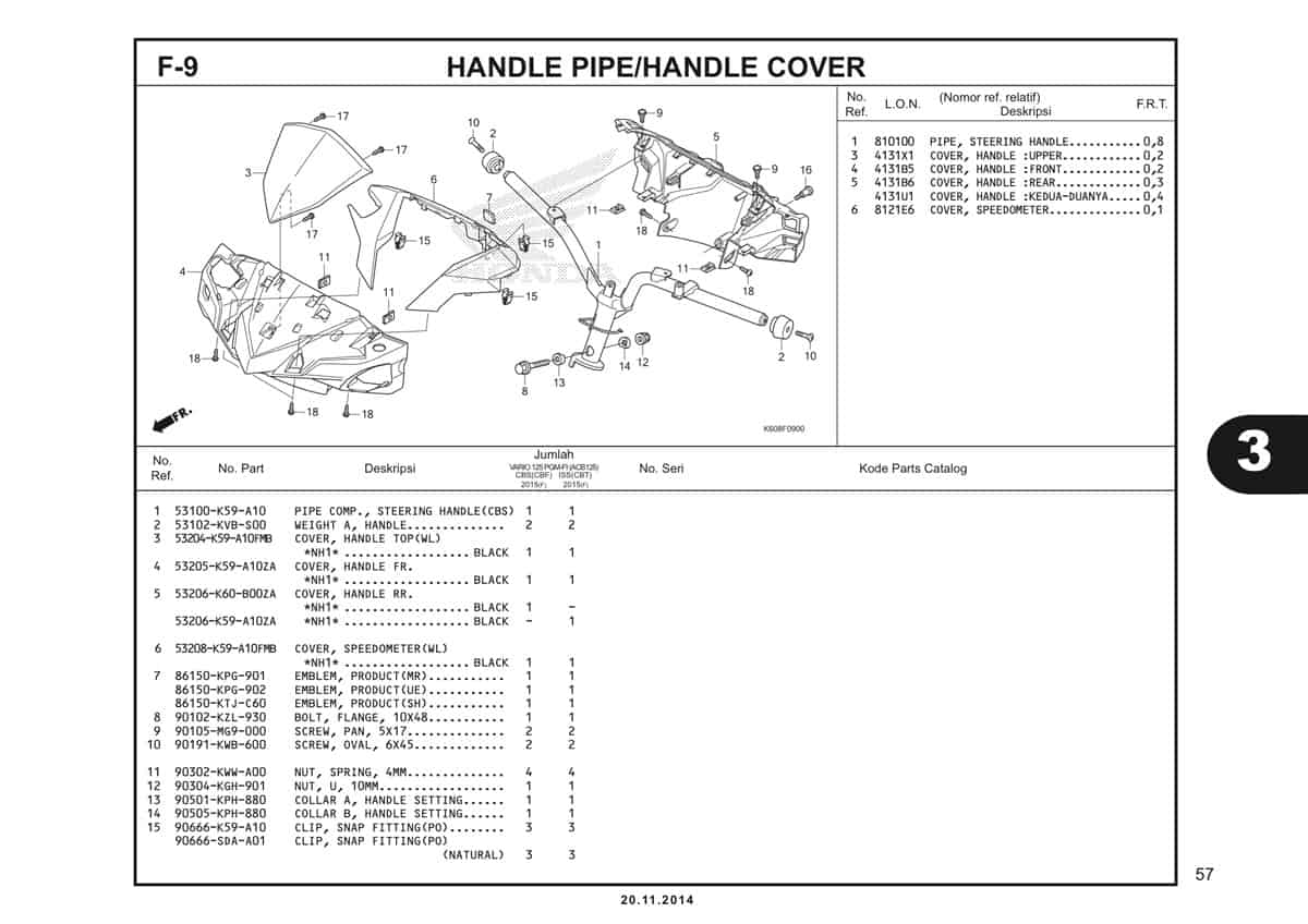  F9 Handle Pipe Handle Cover 1