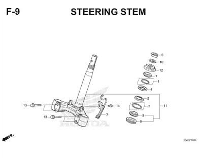 F9 Steering Stem Thumb