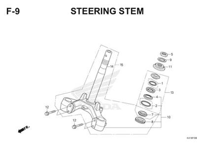 F9 Steering Stem Thumb