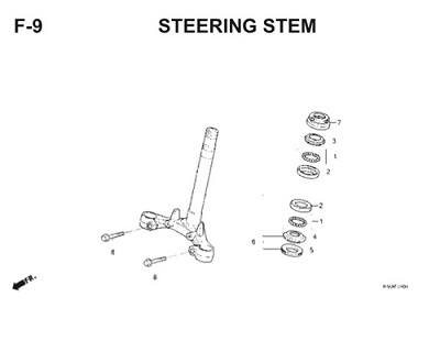 F9 Steering Stem Thumb