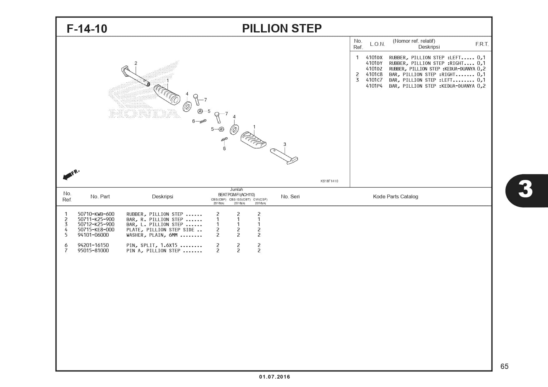 F-14-10 Pillion Step