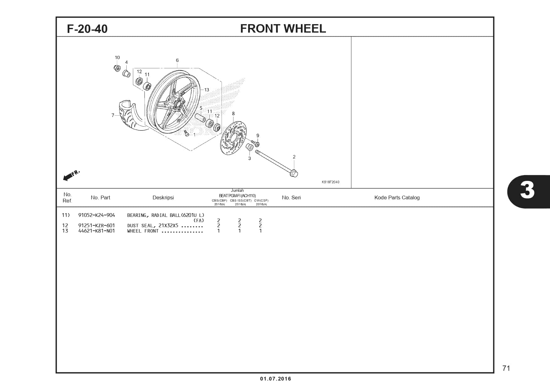 F-20 - 40 - Front Wheel 