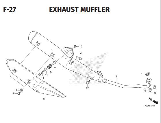 F27 – Exhaust Muffler – Katalog Honda Revo FI K03