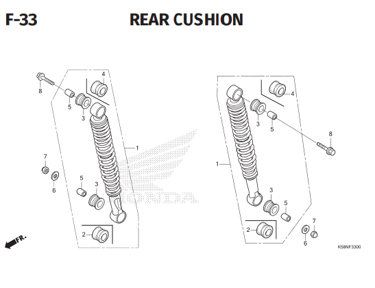 F33 – Rear Cushion – Katalog Honda Revo FI K03