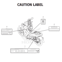 F49 – Caution Label – Katalog Honda Revo FI K03