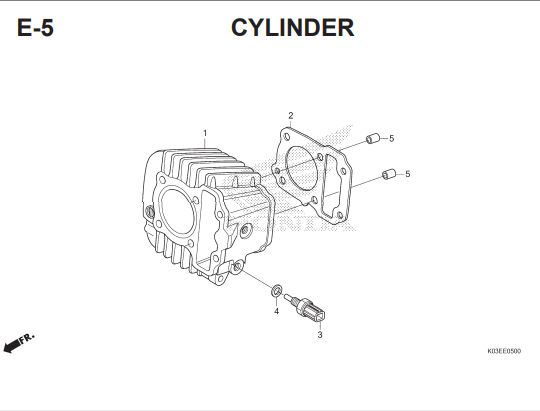 E5 – Cylinder – Katalog Honda Revo FI K03