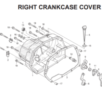E6 – Right Crankcase Cover – Katalog Honda Revo FI K03