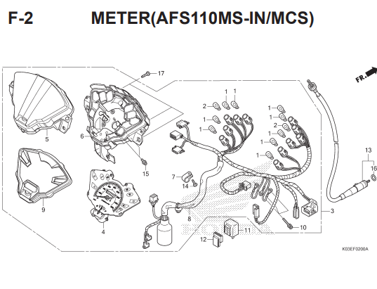 F2 – Meter – Katalog Honda Revo FI K03
