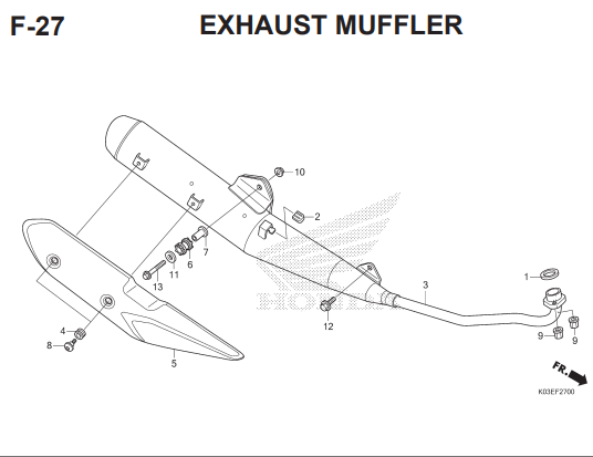 F27 – Exhaust Muffler – Katalog Honda Revo FI K03
