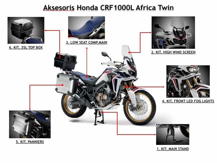 Daftar Aksesoris Resmi Honda CRF1000L Africa Twin