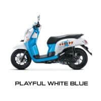 New Honda Scoopy Playful White Blue