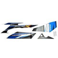 Sticker Body Kiri Black Blue - Supra X 125