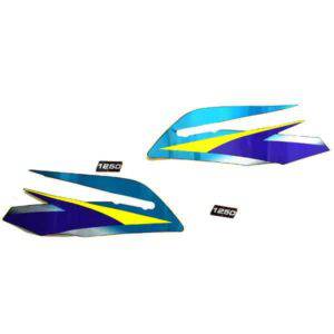 Sticker Body Kiri Kanan Biru Hitam Honda GL Max 2 Stripe Black Blue L & R 871X0KEG890ZB