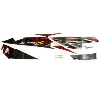 Sticker Body Kanan Black Red 01 - Supra X 125
