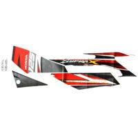 Sticker Body Kanan Black Red - Supra X 125