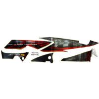 Sticker Body Kiri Phantom Black - Supra X 125
