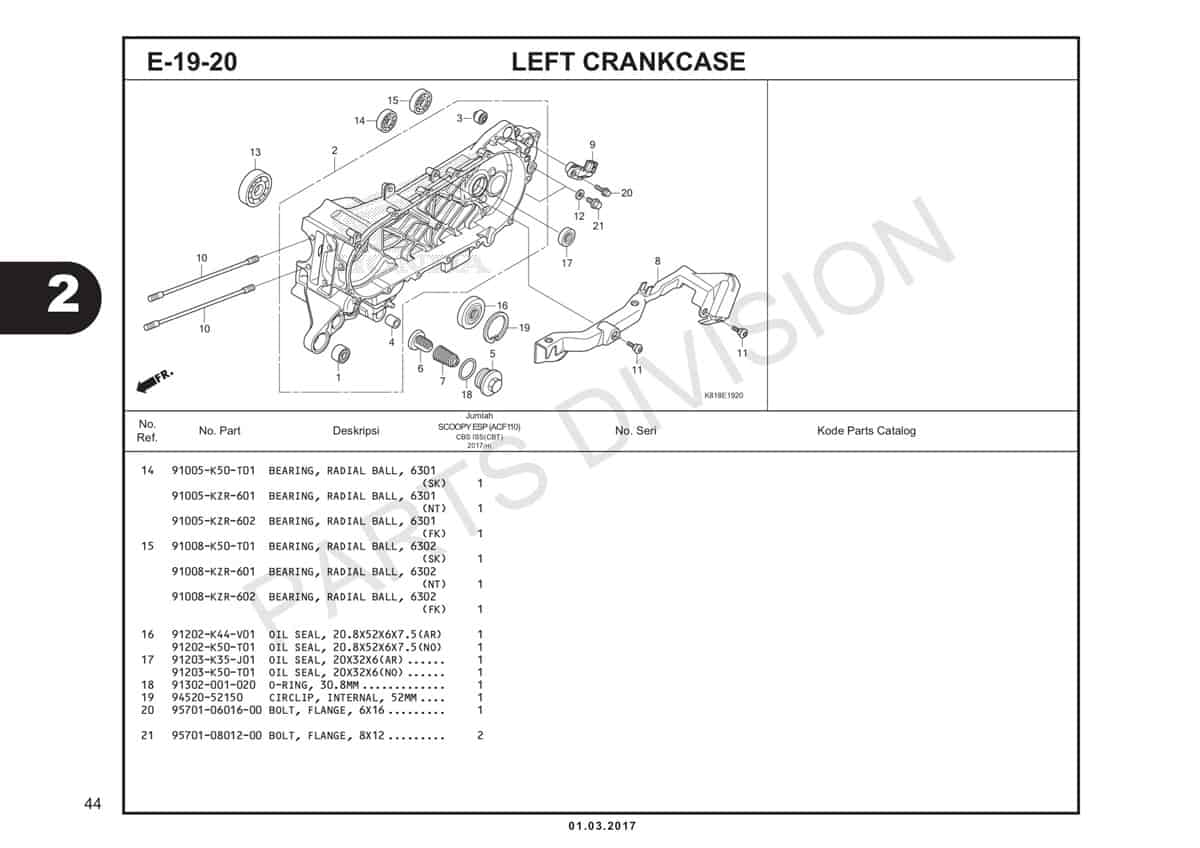 E19-20-2-Left-Crankcase-Katalog-Scoopy-eSP-K93