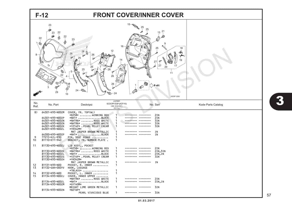 F12-1-Front-Cover-Inner-Cover-Katalog-Honda-Scoopy-eSP-K93