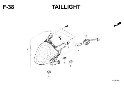 Bulb Stop & Taillight - Scoopy Esp K93 34906Kwn711