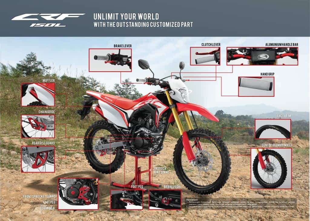 Aksesoris Honda CRF150L