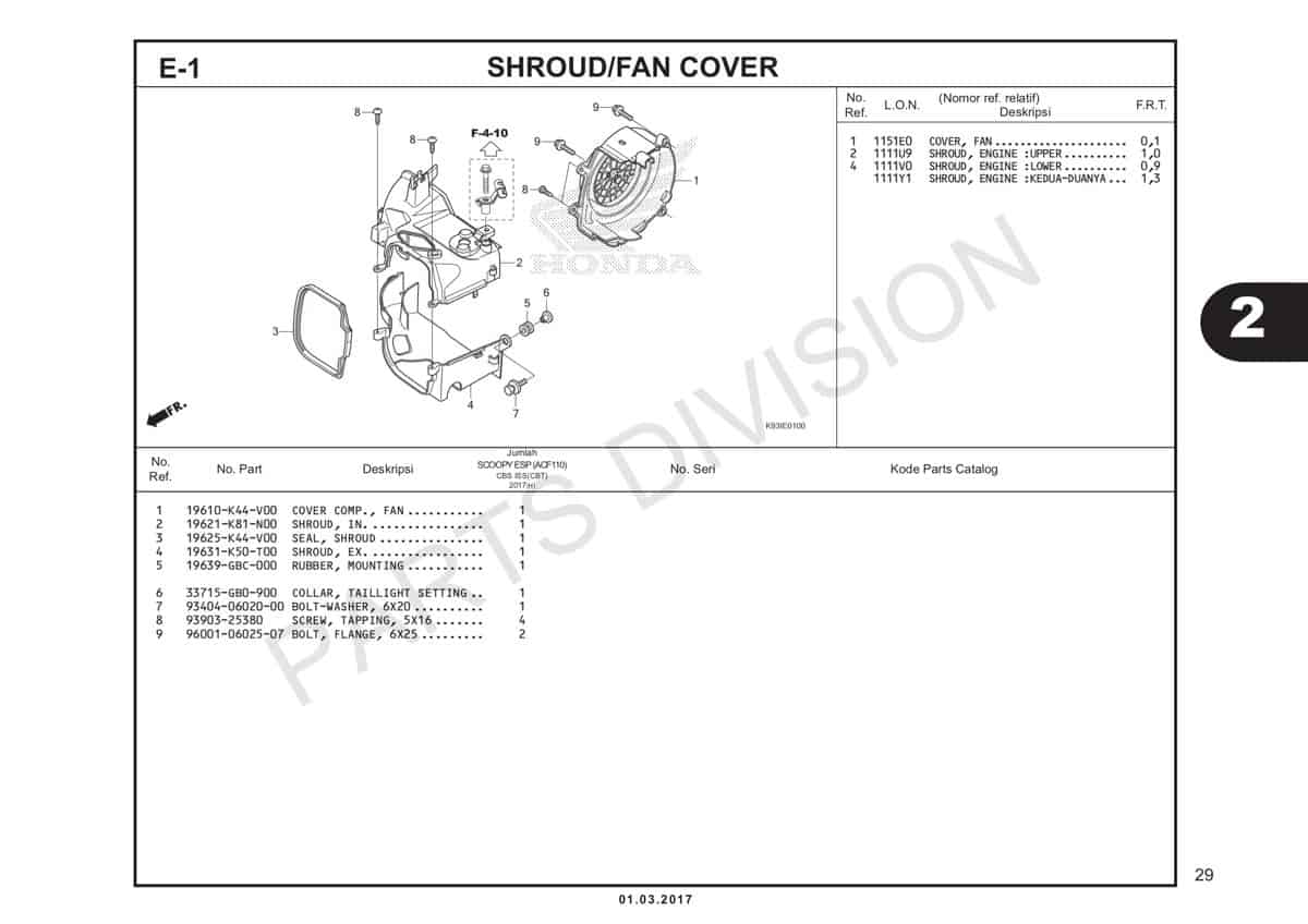 e1 shroud fan cover katalog-scoopy esp k93