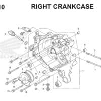 E19 10 Right Crankcase BeAT eSP K25