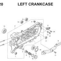 E19 20 Left Crankcase BeAT eSP K25