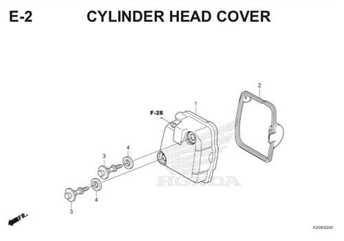 E2 Cylinder Head Cover BeAT eSP K25