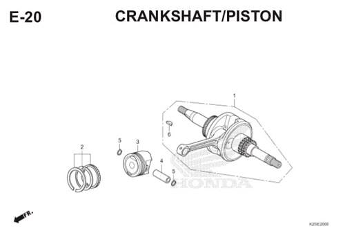 E20 Crankshaft / Piston BeAT eSP K25