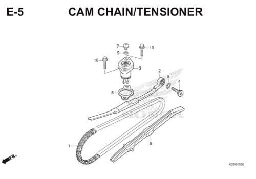 E5 Cam Chain Tensioner BeAT eSP K25