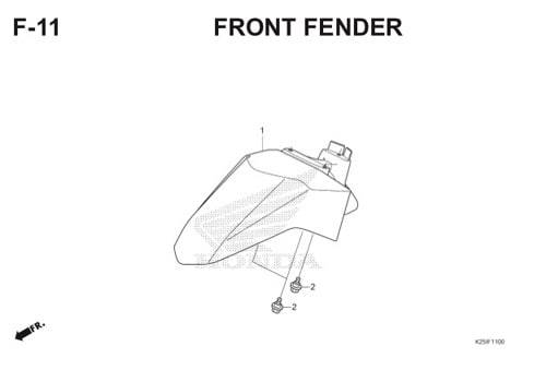 F11 – Front Fender – Katalog Honda BeAT eSP K25